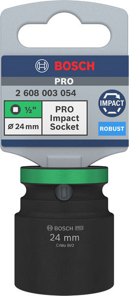 PRO Impact Socket, 1/2 palca, 24 mm, standardni