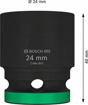 PRO Impact Socket, 1/2 palca, 24 mm, standardni