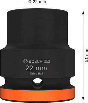PRO Impact Socket, 3/4 palca, 22 mm, standardni