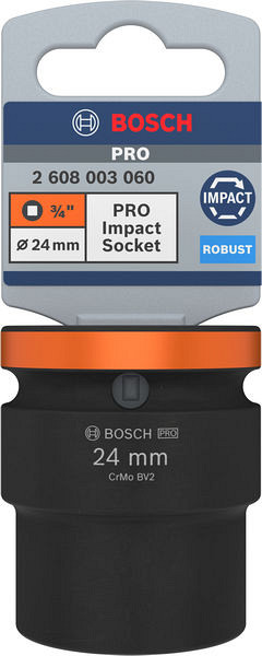 PRO Impact Socket, 3/4 palca, 24 mm, standardni