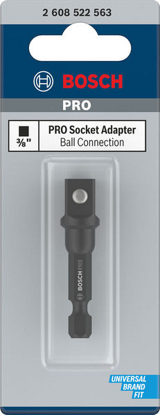 PRO Socket Adapter s kroglično povezavo, 3/8