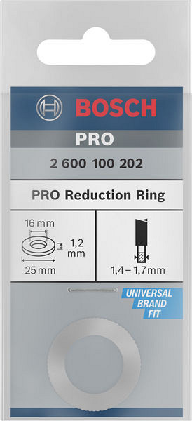 Reducirni obroč za liste za krožno žago PRO, 25 x 1,2 x 16 mm