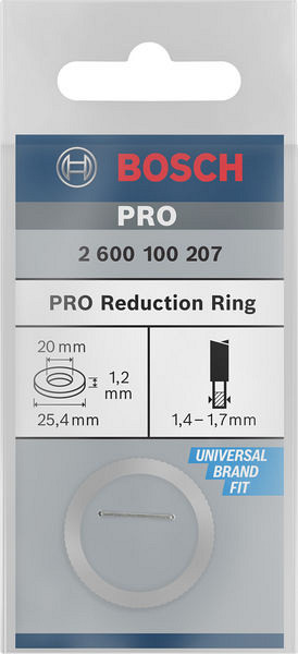 Reducirni obroč za liste za krožno žago PRO, 25,4 x 1,2 x 20 mm