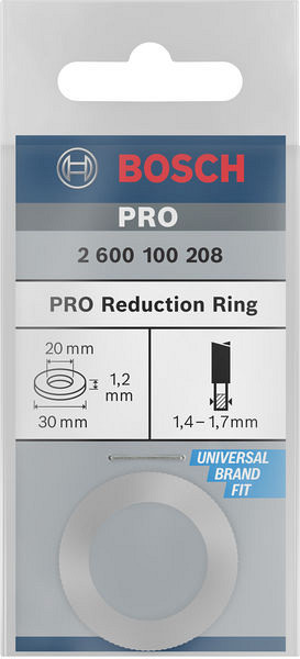 Reducirni obroč za liste za krožno žago PRO, 30 x 1,2 x 20 mm