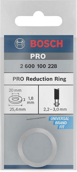 Reducirni obroč za liste za krožno žago PRO, 25,4 x 1,8 x 20 mm