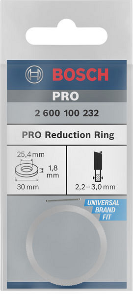 Reducirni obroč za liste za krožno žago PRO, 30 x 1,8 x 25,4 mm