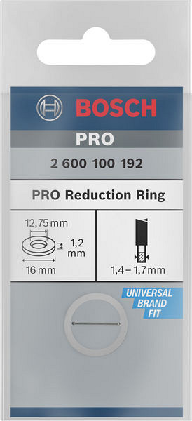 Reducirni obroč za liste za krožno žago PRO, 16 x 1,2 x 12,75 mm