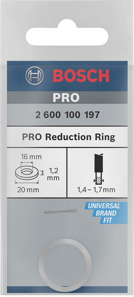 Reducirni obroč za liste za krožno žago PRO, 20 x 1,2 x 16 mm
