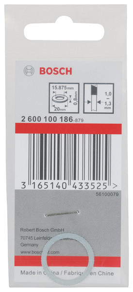 Reducirni obroč za liste za krožno žago PRO, 20 x 0,8 x 15,875 mm