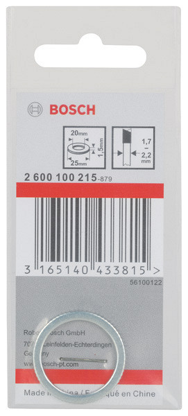 Reducirni obroč za liste za krožno žago PRO, 25 x 1,5 x 20 mm