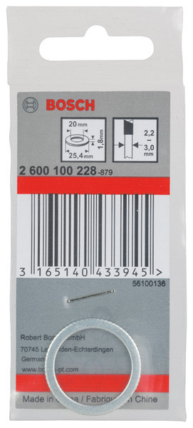 Reducirni obroč za liste za krožno žago PRO, 25,4 x 1,8 x 20 mm