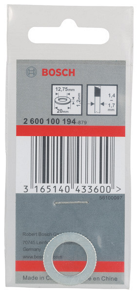 Reducirni obroč za liste za krožno žago PRO, 20 x 1,2 x 12,75 mm