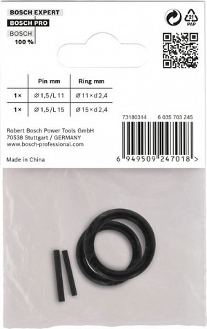 Retaining Ring and Pin Set for PRO Impact Socket, 1/4 palca, 4-delni