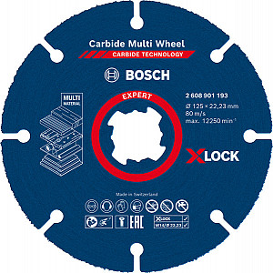 Rezalna plošča EXPERT Carbide Multi Wheel X-LOCK, 125 mm, 22,23 mm