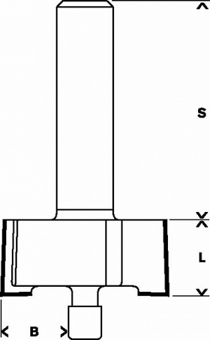 Rezkar za vogalne spoje, 8 mm, B 9,5 mm, D 31,8 mm, L 12,5 mm, G 54 mm