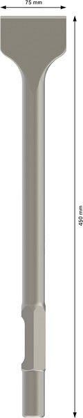 Široko dleto PRO HEX 30-4C, 75 x 450 mm