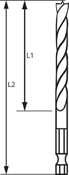 Spiralni sveder za les, 1/4