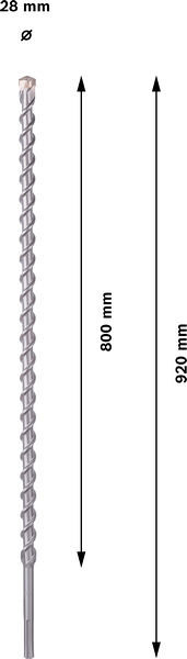 Sveder PRO SDS max-9 Natural Stone, 28 x 800 x 920 mm