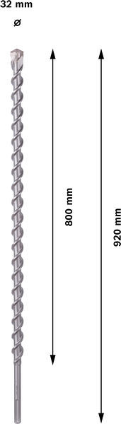 Sveder PRO SDS max-9 Natural Stone, 32 x 800 x 920 mm