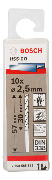 Sveder PRO Stainless Steel HSS-Co, 2 x 30 x 57 mm, 10 kosov