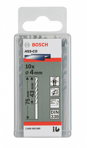 Sveder PRO Stainless Steel HSS-Co, 4,3 x 47 x 80 mm, 10 kosov
