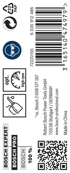 Sveder standardne dolžine PRO Metal HSS-G, 5,3 x 52 x 86 mm, 10 kosov