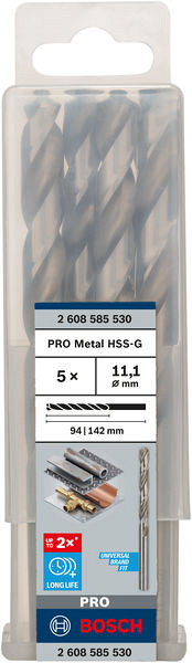 Sveder standardne dolžine PRO Metal HSS-G, 11,1 x 94 x 142 mm, 5 kosov