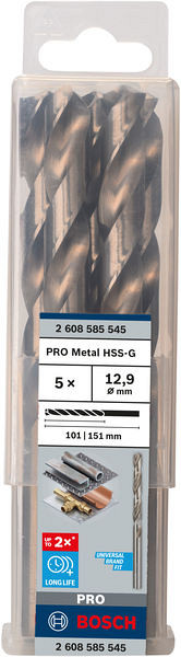 Sveder standardne dolžine PRO Metal HSS-G, 12,9 x 101 x 151 mm, 50 kosov