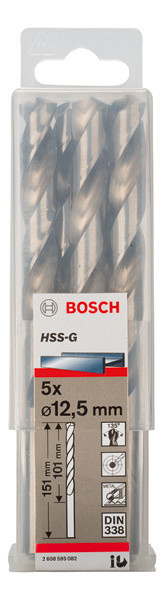 Sveder standardne dolžine PRO Metal HSS-G, 12,5 x 101 x 151 mm, 5 kosov