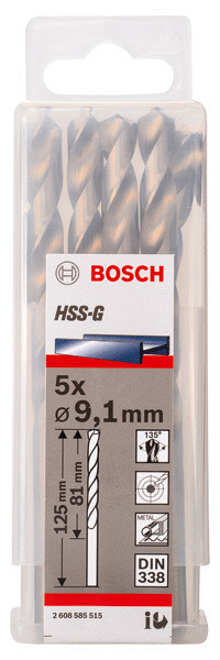 Sveder standardne dolžine PRO Metal HSS-G, 9,1 x 81 x 125 mm, 5 kosov