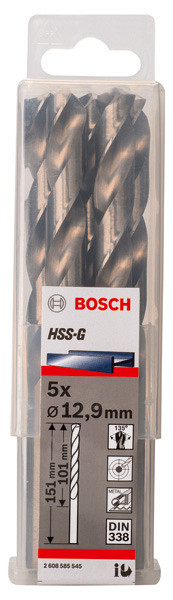 Sveder standardne dolžine PRO Metal HSS-G, 12,9 x 101 x 151 mm, 50 kosov