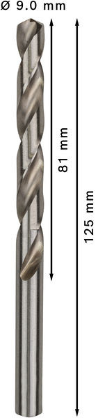 Sveder standardne dolžine PRO Metal HSS-G, 9 x 81 x 125 mm, 5 kosov
