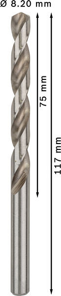 Sveder standardne dolžine PRO Metal HSS-G, 8,2 x 75 x 117 mm, 5 kosov