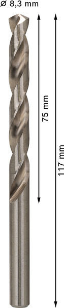 Sveder standardne dolžine PRO Metal HSS-G, 8,3 x 75 x 117 mm, 5 kosov