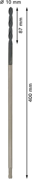 Sveder za instalacije PRO Wood HSS, 10 x 87 x 400 mm, SDS plus