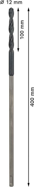 Sveder za instalacije PRO Wood HSS, 12 x 100 x 400 mm, SDS plus