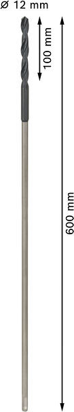 Sveder za instalacije PRO Wood HSS, 12 x 100 x 600 mm, SDS plus