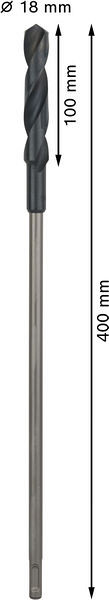 Sveder za instalacije PRO Wood HSS, 18 x 100 x 400 mm, SDS plus