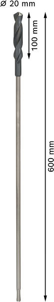 Sveder za instalacije PRO Wood HSS, 20 x 100 x 600 mm, SDS plus