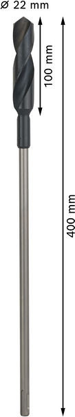 Sveder za instalacije PRO Wood HSS, 22 x 100 x 400 mm, SDS plus