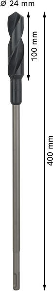 Sveder za instalacije PRO Wood HSS, 24 x 100 x 400 mm, SDS plus