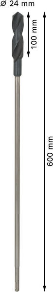 Sveder za instalacije PRO Wood HSS, 24 x 100 x 600 mm, SDS plus