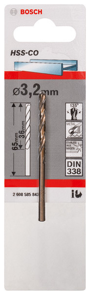 Sveder za kovino HSS-Co, DIN 338