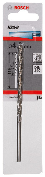 Sveder za kovino HSS-G, DIN 340