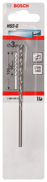Sveder za kovino HSS-G, DIN 340