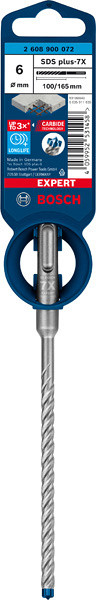 Udarni sveder EXPERT SDS plus-7X, 6 x 100 x 165 mm