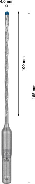 Udarni sveder EXPERT SDS plus-7X, 4 x 100 x 165 mm