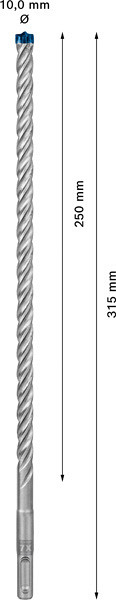 Udarni sveder EXPERT SDS plus-7X, 10 x 250 x 315 mm