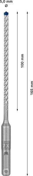 Udarni sveder EXPERT SDS plus-7X, 5 x 100 x 165 mm
