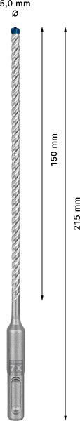 Udarni sveder EXPERT SDS plus-7X, 5 x 150 x 215 mm